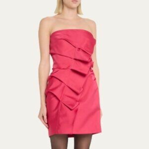 A.L.C. Talita Strapless Ruffle Mini Dress – Hot Pink – Size 6 – NWT